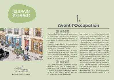 Exemple de fiche verso : Avant l’Occupation Que sait-on ?