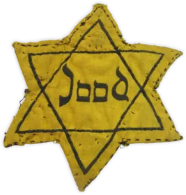 Étoile jaune hollandaise que les Juifs étaient obligés de porter. « Jood » signifie « Juif ».