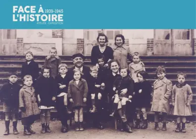 Entre 1939 et 1943, l’Œuvre de secours aux enfants (OSE) assure la protection d’enfants juifs réfugiés au Château de Chabannes, à Fursac dans la Creuse. Sur cette photo prise en 1941, Felix Chevrier, le directeur de la colonie, pose avec un groupe d’enfants. L’école de Fursac porte aujourd’hui le nom de Félix Chevrier.