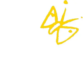 Le logo de l'association est un papillon jaune dessiné à la main et animé sur fond blanc, il bat des ailes un moment avant de se poser