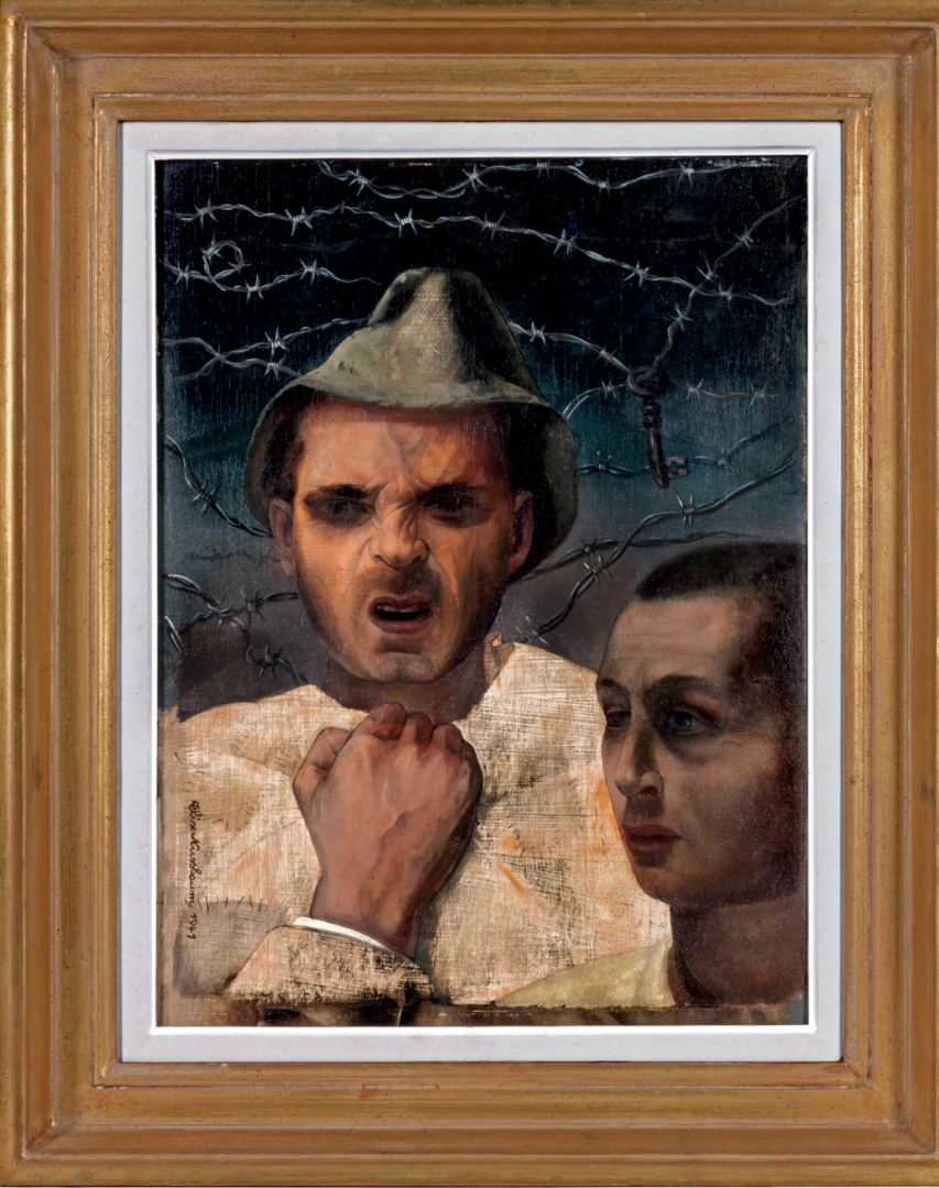 Autoportrait à la clé, Felix Nussbaum Self Portrait with Key at St. Cyprien Detention Camp, 1941 Oil on plywood, 48 x 37.5 cm Signed and dated vertically, lower left : Felix Nussbaum 1941 Collection of the Tel Aviv Museum of Art Gift of Philippe Aisinber and Maurice Tzwern, Brussels, 1991 In memory of Uniyl Tzwern and all the victims of Fascism Photo: Margarita Perlin